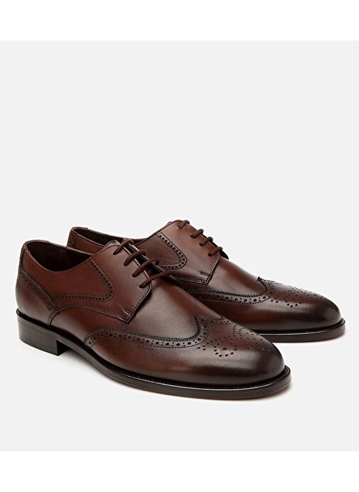 Erkek Deri Kahverengi Hafif Tabanlı Klasik Ayakkabı - Görsel 3