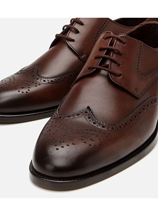 Erkek Deri Kahverengi Hafif Tabanlı Klasik Ayakkabı - Görsel 4