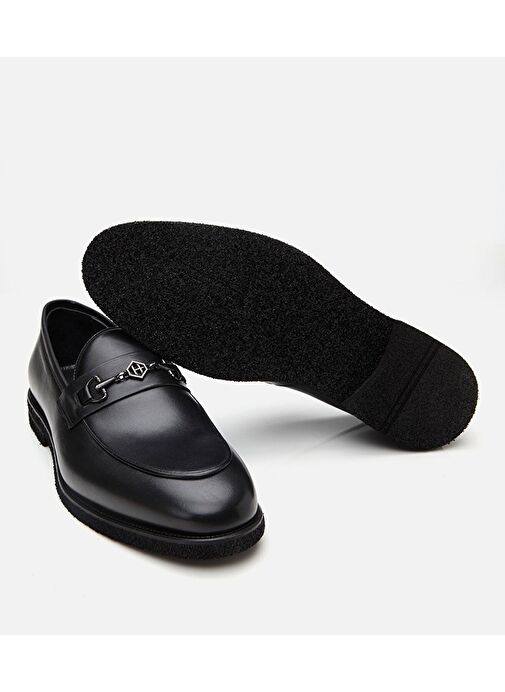 Erkek Deri Siyah Hafif Tabanlı Klasik Loafer - Görsel 6