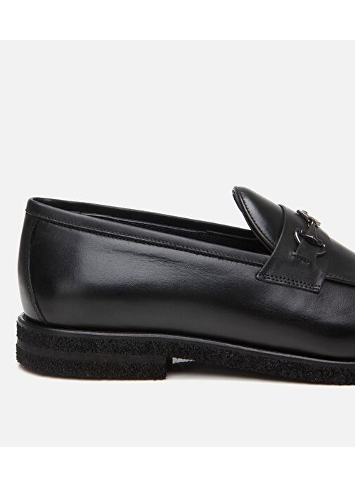 Erkek Deri Siyah Hafif Tabanlı Klasik Loafer - Görsel 7