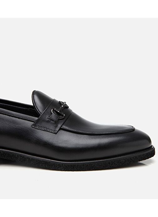 Erkek Deri Siyah Hafif Tabanlı Klasik Loafer - Görsel 9
