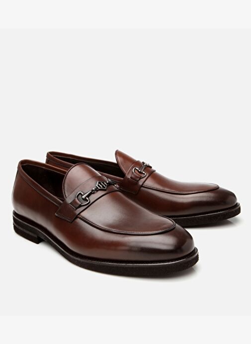 Erkek Deri Kahverengi Hafif Tabanlı Klasik Loafer - Görsel 3