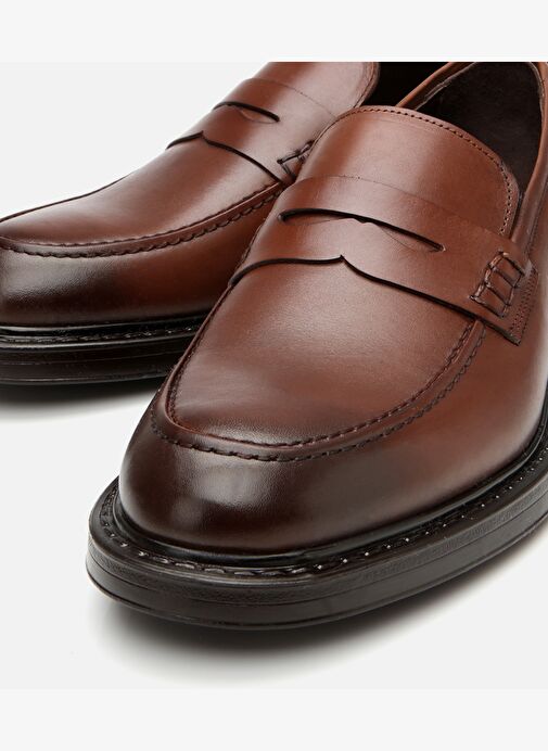 Erkek Deri Kahverengi Ultra Hafif Tabanlı Klasik Loafer - Görsel 4