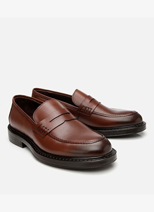 Erkek Deri Kahverengi Ultra Hafif Tabanlı Klasik Loafer - Görsel 3