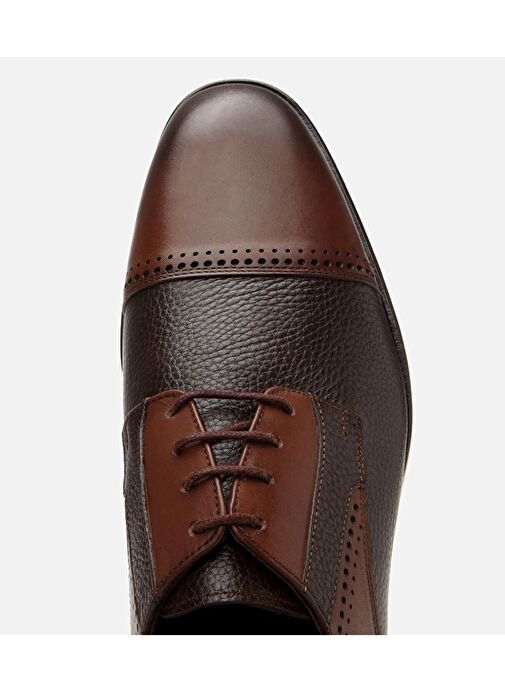 Erkek Deri Kahverengi Klasik Ayakkabı - Görsel 5