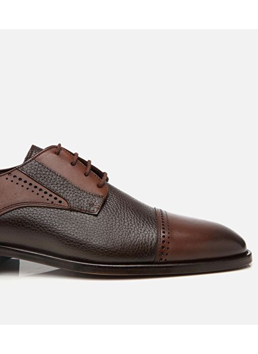 Erkek Deri Kahverengi Klasik Ayakkabı - Görsel 8