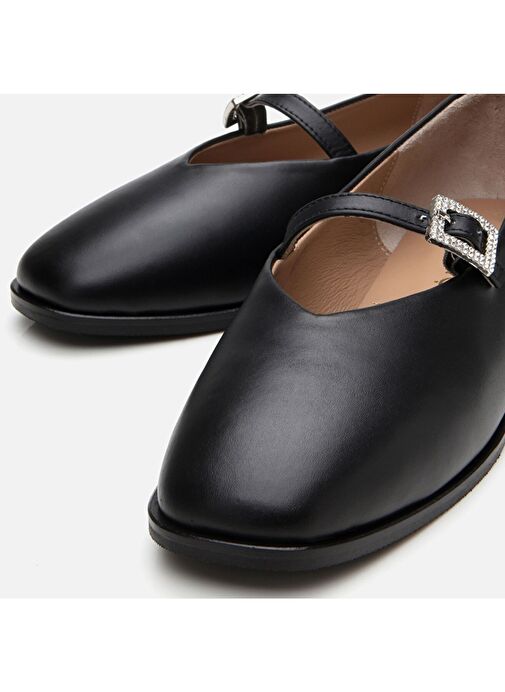 Hotiç Siyah Kadın Deri Babet 01AYH303590A100 - Görsel 4