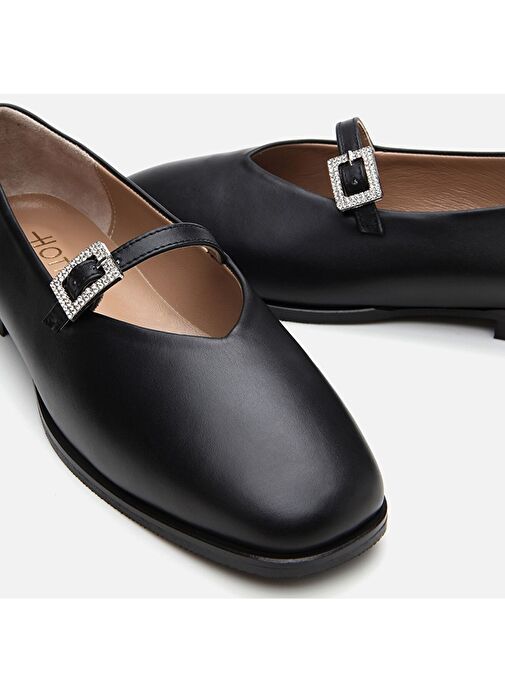 Hotiç Siyah Kadın Deri Babet 01AYH303590A100 - Görsel 6