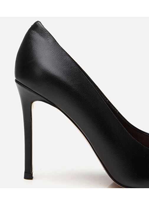 Kadın Deri Siyah İnce Topuklu Stiletto - Görsel 5