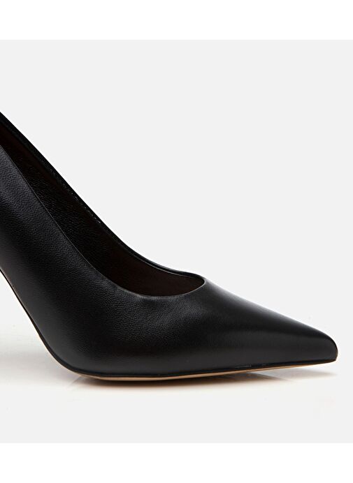 Kadın Deri Siyah İnce Topuklu Stiletto - Görsel 7
