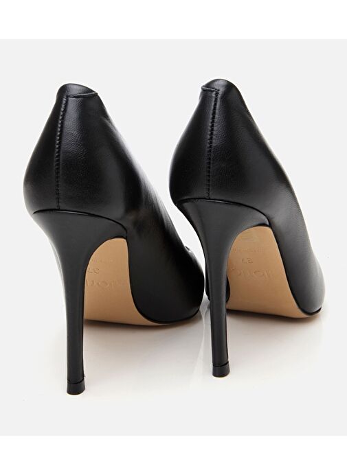 Kadın Deri Siyah İnce Topuklu Stiletto - Görsel 8