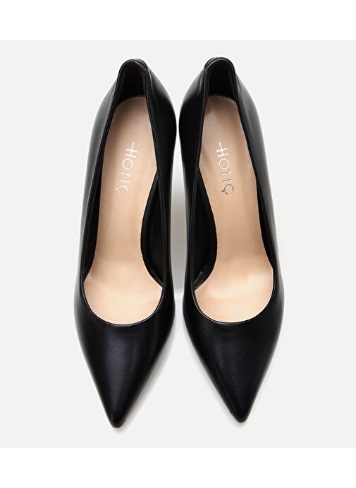 Kadın Deri Siyah İnce Topuklu Stiletto - Görsel 9
