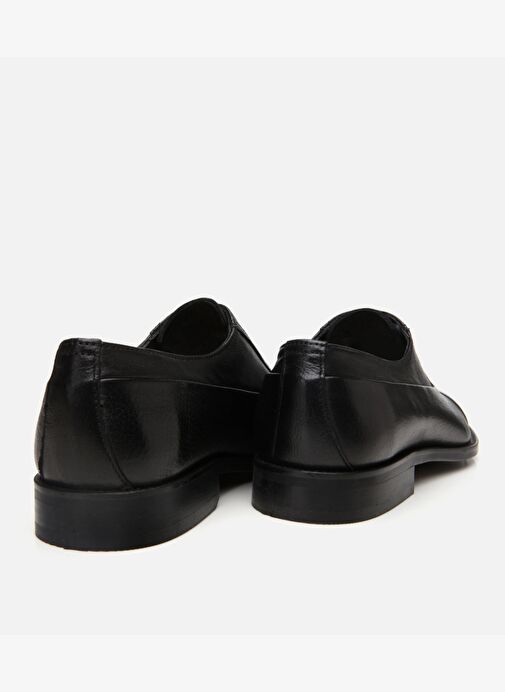 Erkek Deri Siyah Bağcıklı Şık Klasik Ayakkabı - Görsel 5