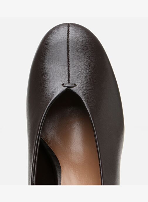 Kadın Deri Kahverengi İnce Topuklu Ayakkabı - Görsel 5