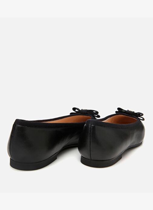 Kadın Deri Siyah Esnek Tabanlı Rahat Tokalı Babet - Görsel 7