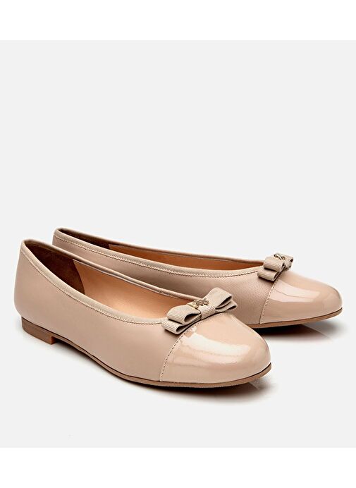 Kadın Deri Bej Tokalı Babet - Görsel 3