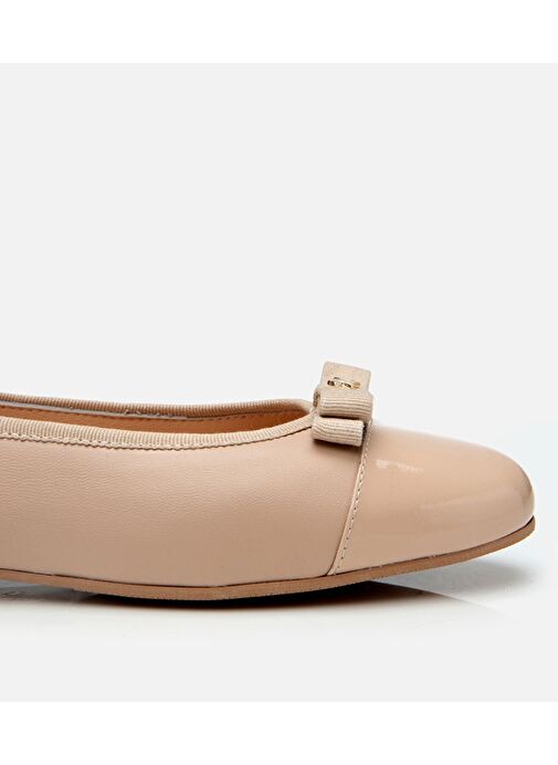 Kadın Deri Bej Tokalı Babet - Görsel 7