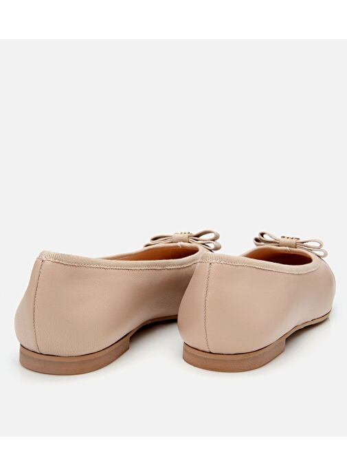 Kadın Deri Bej Tokalı Babet - Görsel 8