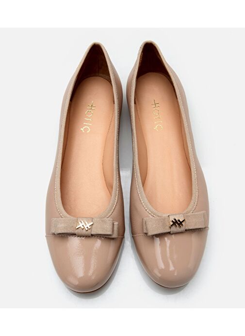 Kadın Deri Bej Tokalı Babet - Görsel 9