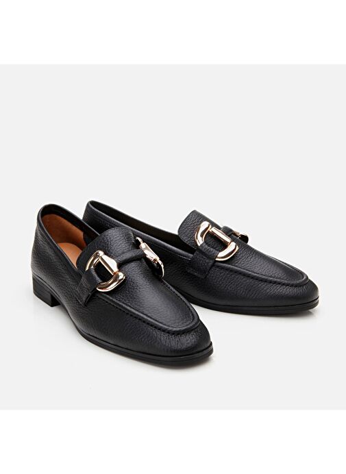 Hotiç Siyah Kadın Deri Loafer 01AYH303940A100 - Görsel 3