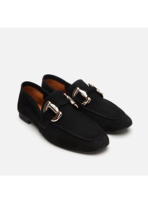 Hotiç Siyah Kadın Süet Loafer 01AYH303970A100 - Görsel 3