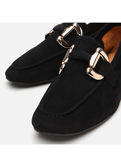 Hotiç Siyah Kadın Süet Loafer 01AYH303970A100 - Görsel 4
