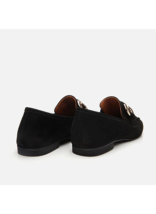Hotiç Siyah Kadın Süet Loafer 01AYH303970A100 - Görsel 7