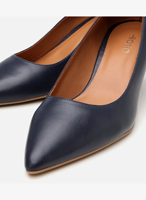 Kadın Deri Lacivert Stiletto - Görsel 4