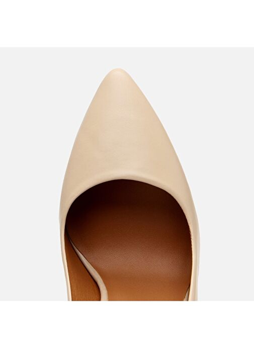 Kadın Deri Pudra Yüksek Topuklu Stiletto - Görsel 6