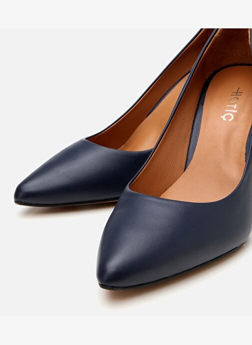 Kadın Deri Lacivert Yüksek Topuklu Stiletto - Görsel 4