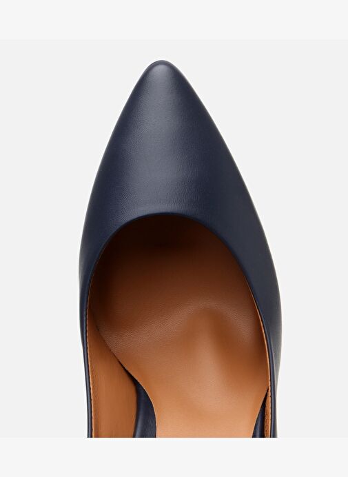 Kadın Deri Lacivert Yüksek Topuklu Stiletto - Görsel 5