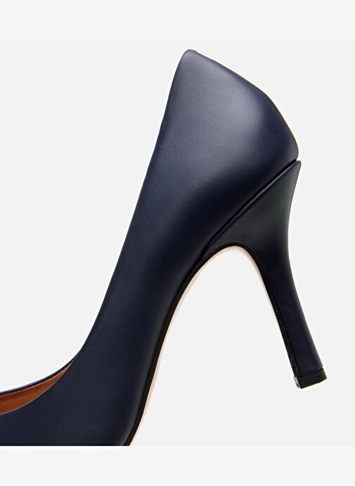 Kadın Deri Lacivert Yüksek Topuklu Stiletto - Görsel 6