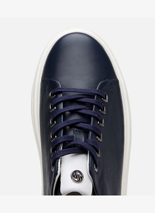 Erkek Deri Lacivert Hafif Tabanlı Spor Ayakkabı - Görsel 5