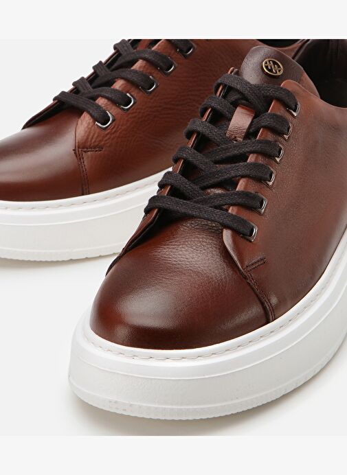 Erkek Deri Kahverengi Hafif Tabanlı Spor Ayakkabı - Görsel 4