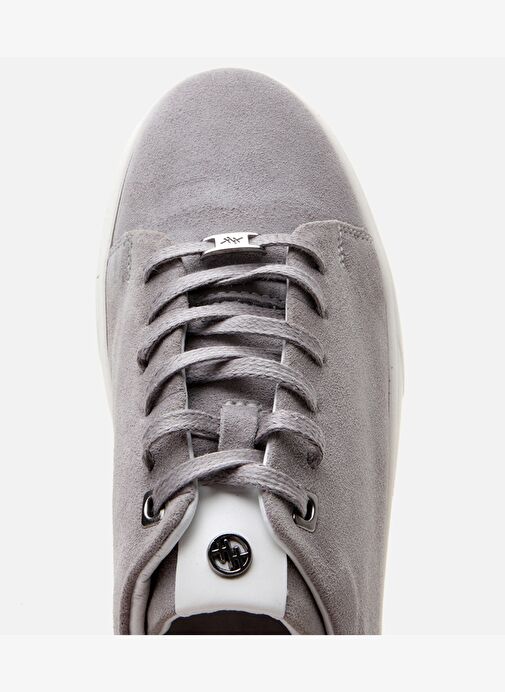 Erkek Süet Deri Gri Ultra Hafif Tabanlı Spor Ayakkabı - Görsel 5