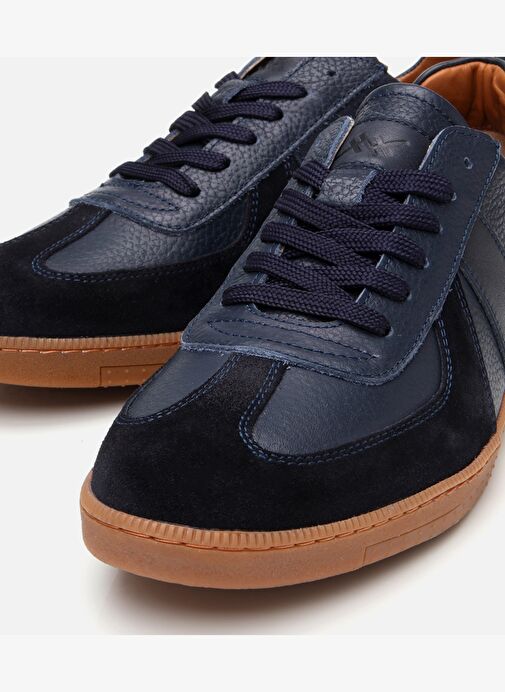 Erkek Süet Deri Lacivert Spor Ayakkabı - Görsel 4