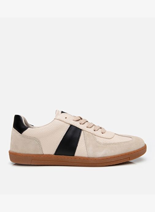 Erkek Süet Deri Bej Spor Ayakkabı - Görsel 2