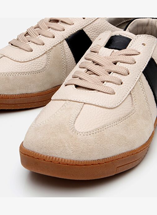 Erkek Süet Deri Bej Spor Ayakkabı - Görsel 4