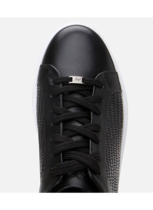 Erkek Deri Siyah Ultra Hafif Tabanlı Spor Ayakkabı - Görsel 5