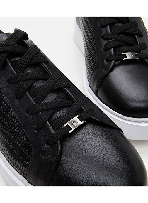 Erkek Deri Siyah Ultra Hafif Tabanlı Spor Ayakkabı - Görsel 6