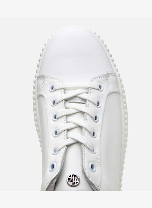 Erkek Deri Beyaz Yüksek Tabanlı Spor Ayakkabı - Görsel 5