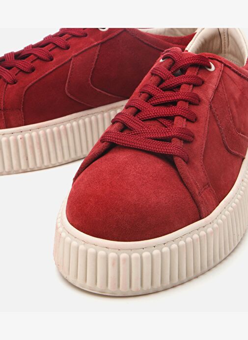 Erkek Süet Deri Kırmızı Günlük Ayakkabı - Görsel 4