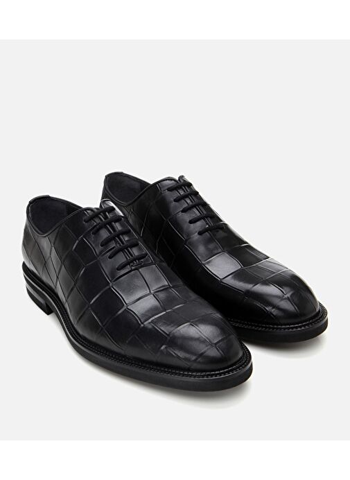 Erkek Deri Siyah Hafif Tabanlı Klasik Ayakkabı - Görsel 3