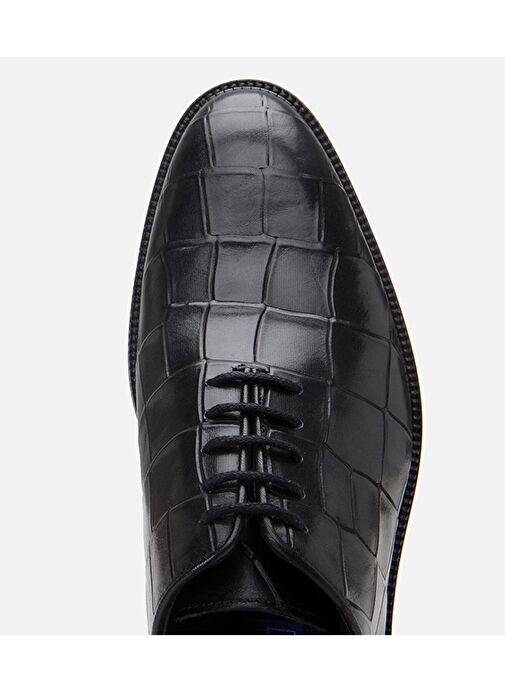 Erkek Deri Siyah Hafif Tabanlı Klasik Ayakkabı - Görsel 5