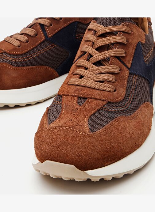 Erkek Süet Deri Taba Ultra Hafif Tabanlı Spor Ayakkabı - Görsel 4