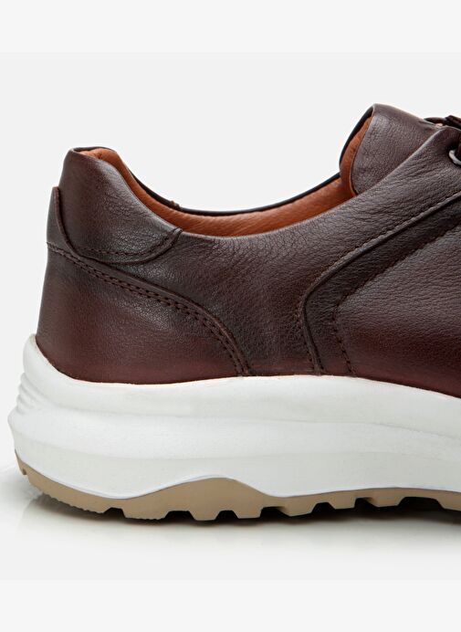 Erkek Deri Kahverengi Yumuşak Tabanlı Spor Ayakkabı - Görsel 5