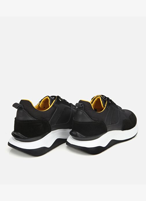 Erkek Süet Deri Siyah Hafif Tabanlı Spor Ayakkabı 02AYH305340A100 - Görsel 6