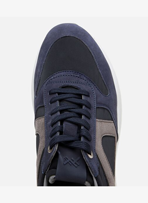 Erkek Süet Deri Lacivert Hafif Tabanlı Spor Ayakkabı - Görsel 5