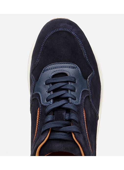 Erkek Süet Deri Lacivert Spor Ayakkabı - Görsel 6