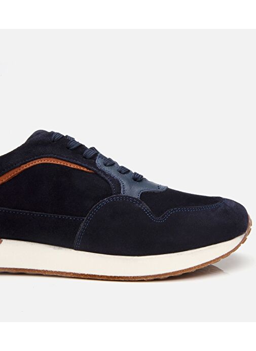 Erkek Süet Deri Lacivert Spor Ayakkabı - Görsel 7